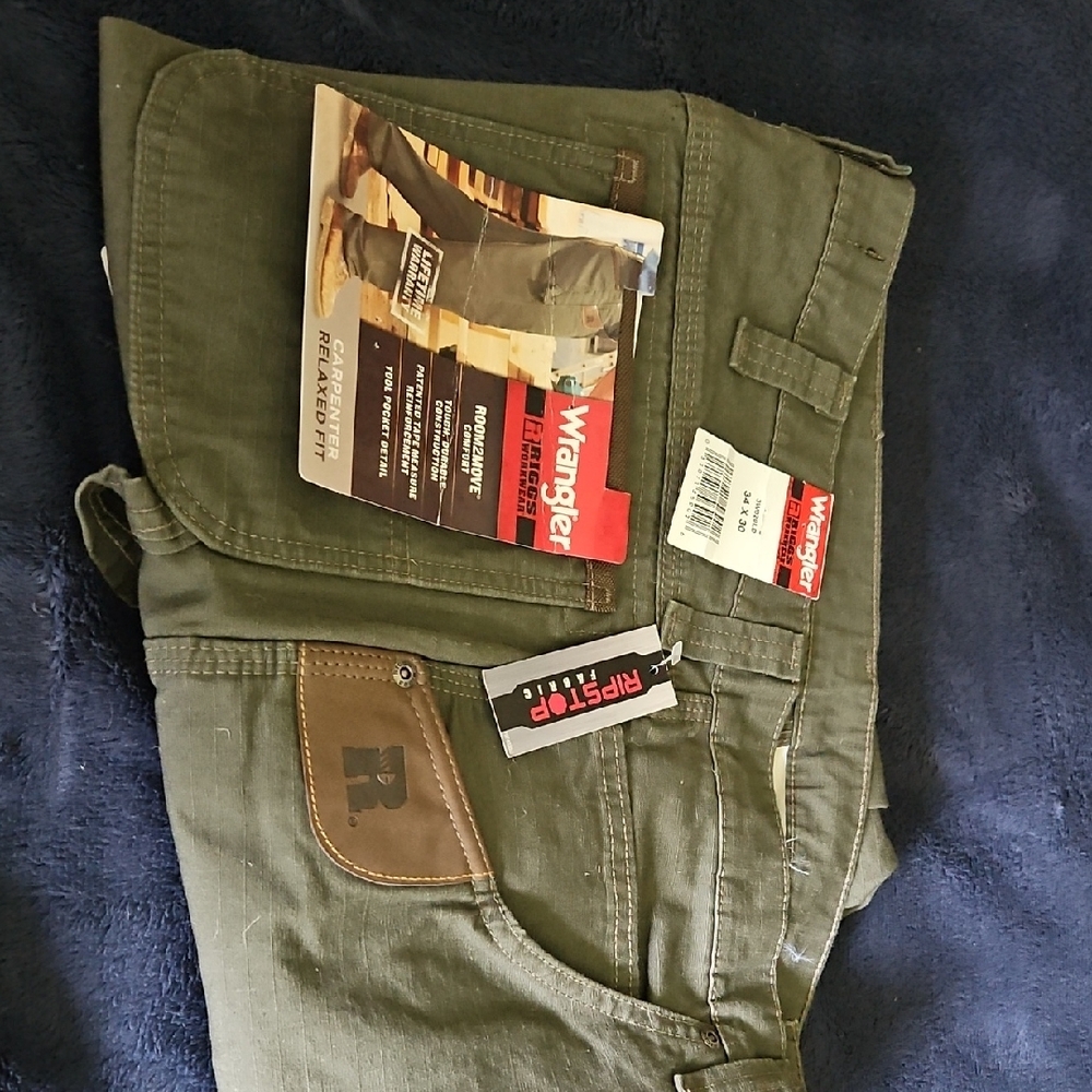 Wrangler Olive Cargo Pants Riggs Wear